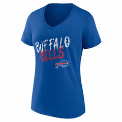 Buffalo Bills Women's Hustle Personalized Name & Number V-Neck T-Shirt Royal | NFL