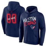 Houston Texans Hustle Personalized Name & Number Hoodie Navy | NFL
