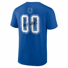 Indianapolis Colts Hustle Personalized Name & Number T-Shirt Royal | NFL
