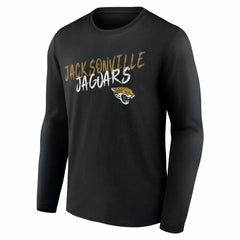 Jacksonville Jaguars Hustle Personalized Name & Number Long Sleeve T-Shirt Black | NFL