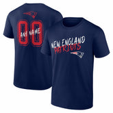 New England Patriots Hustle Personalized Name & Number T-Shirt Navy | NFL