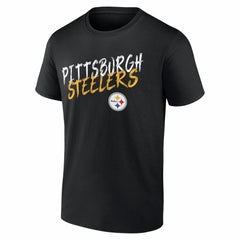 Pittsburgh Steelers Hustle Personalized Name & Number T-Shirt Black | NFL