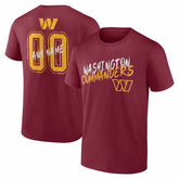 Washington Commanders Hustle Personalized Name & Number T-Shirt Burgundy | NFL