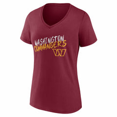Washington Commanders Women's Hustle Personalized Name & Number V-Neck T-Shirt Burgundy | NFL
