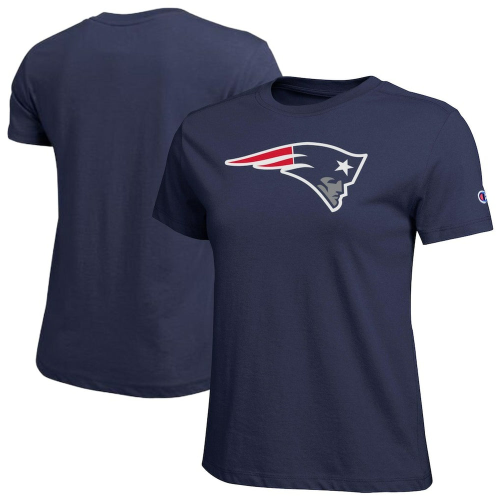 New England Patriots Champion Women's Logo T-Shirt Navy | NFL