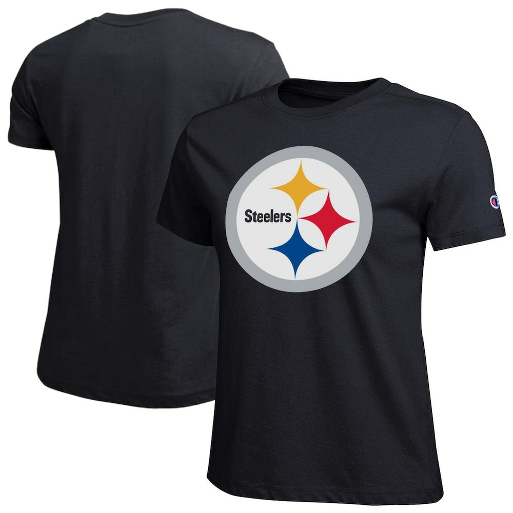 Pittsburgh Steelers Champion Women's Logo T-Shirt Black | NFL