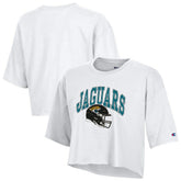 Jacksonville Jaguars Champion Women's Boyfriend Cropped T-Shirt White | NFL