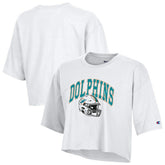 Miami Dolphins Champion Women's Boyfriend Cropped T-Shirt White | NFL