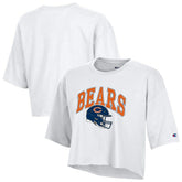 Chicago Bears Champion Women's Boyfriend Cropped T-Shirt White | NFL