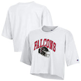 Atlanta Falcons Champion Women's Boyfriend Cropped T-Shirt White | NFL