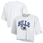 Buffalo Bills Champion Women's Boyfriend Cropped T-Shirt White | NFL