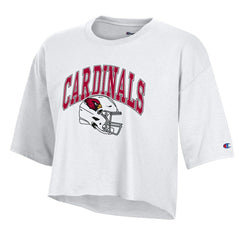 Arizona Cardinals Champion Women's Boyfriend Cropped T-Shirt White | NFL