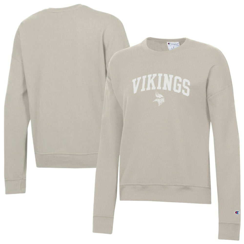 Minnesota Vikings Champion Women's Powerblend Cocoa Butter Fleece Sweatshirt Light Brown | NFL