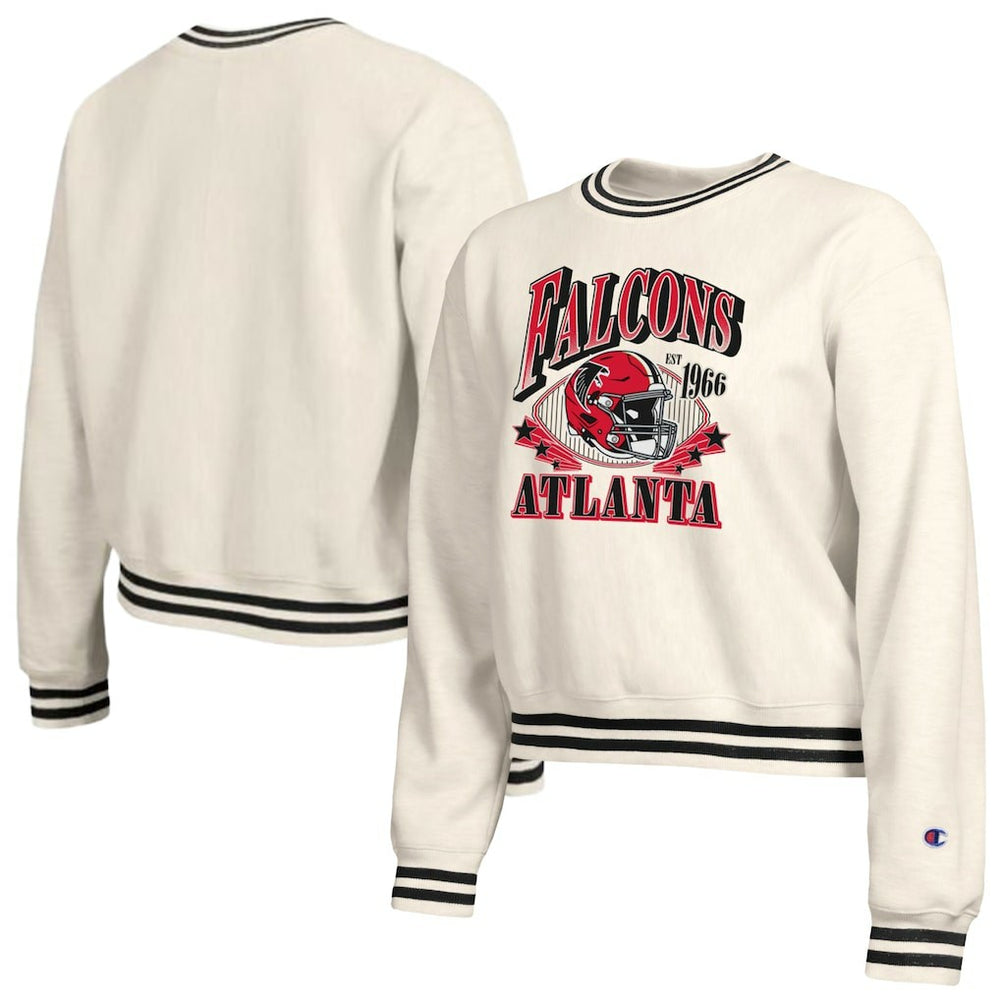 Atlanta Falcons Champion Women's Reverse Weave Fleece Sweatshirt Cream | NFL