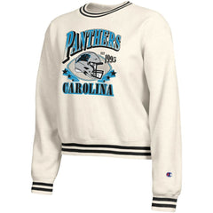 Carolina Panthers Champion Women's Reverse Weave Fleece Sweatshirt Cream | NFL