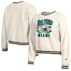 Miami Dolphins Champion Women's Reverse Weave Fleece Sweatshirt Cream | NFL