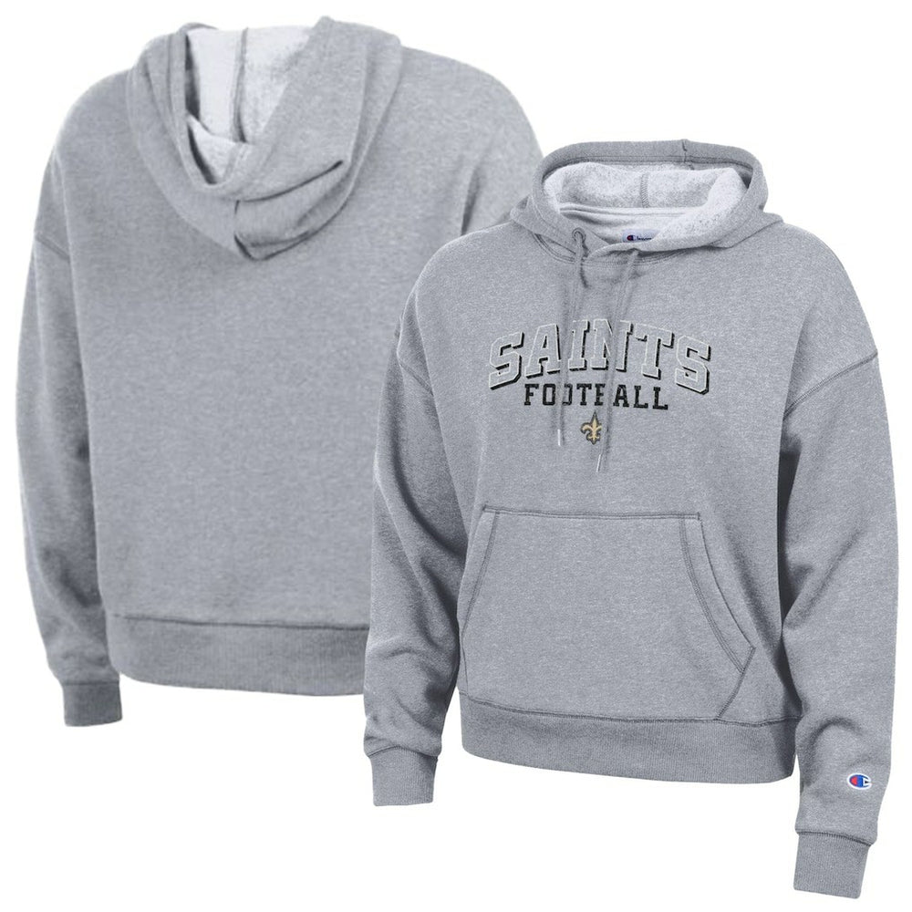 New Orleans Saints Champion Women's Triumph Tri-Blend Hoodie Gray | NFL