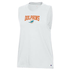 Miami Dolphins Champion Women's Muscle Tank Top White | NFL