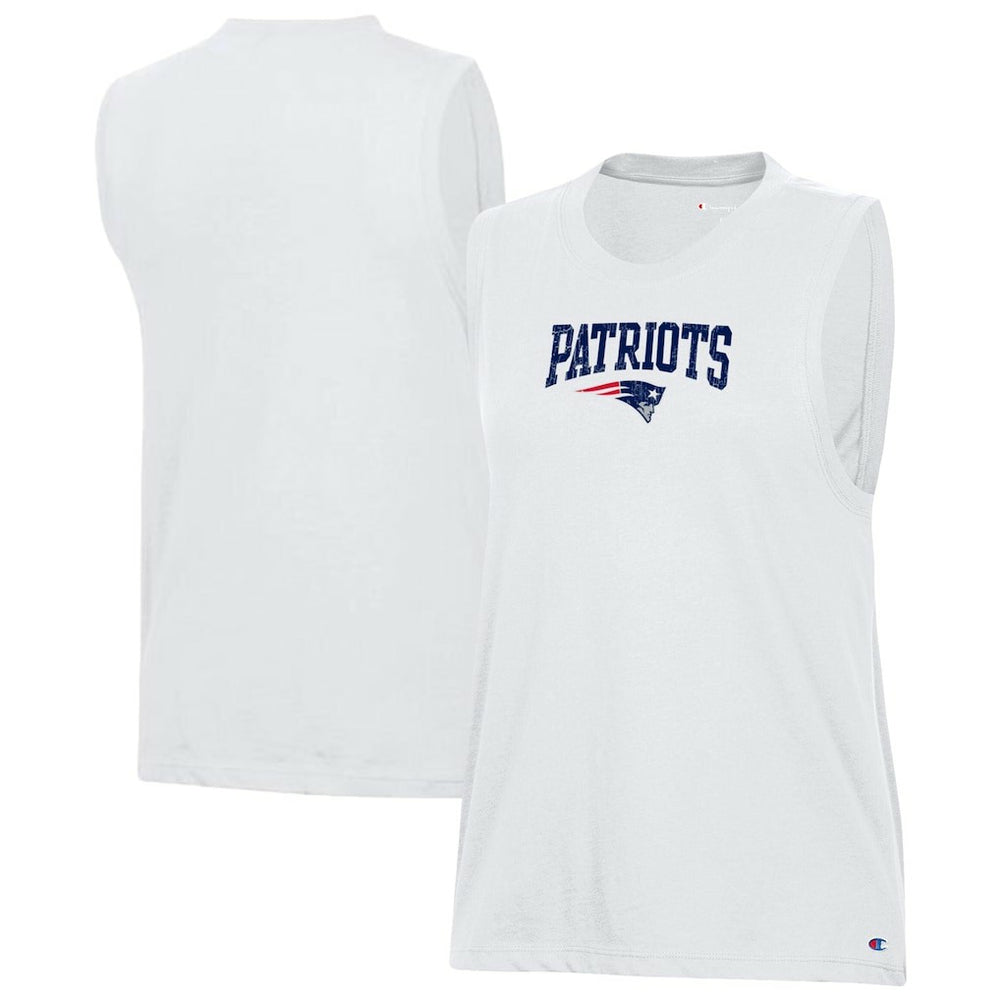 New England Patriots Champion Women's Muscle Tank Top White | NFL