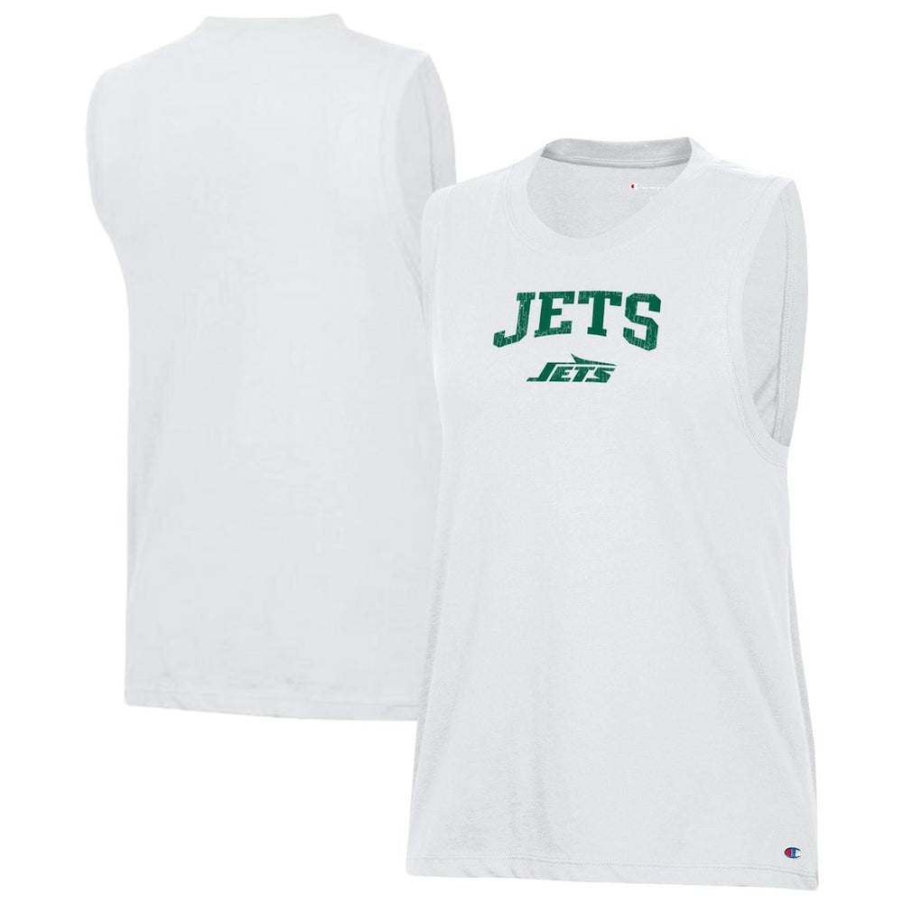 New York Jets Champion Women's Muscle Tank Top White | NFL