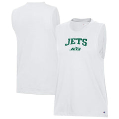 New York Jets Champion Women's Muscle Tank Top White | NFL