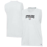 Pittsburgh Steelers Champion Women's Muscle Tank Top White | NFL