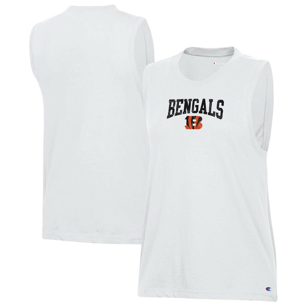 Cincinnati Bengals Champion Women's Muscle Tank Top White | NFL