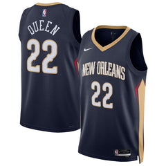 Derik Queen New Orleans Pelicans Unisex Swingman Jersey Icon Edition Navy - NBA