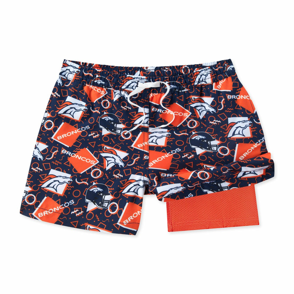 Denver Broncos Chubbies Game Day Fit Classic Lined Swim Trunks Navy | NFL