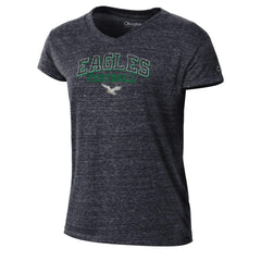 Philadelphia Eagles Champion Women's Triumph Tri-Blend V-Neck T-Shirt Black | NFL