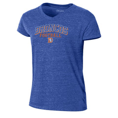 Denver Broncos Champion Women's Triumph Tri-Blend V-Neck T-Shirt Royal | NFL