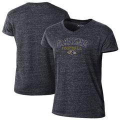 Baltimore Ravens Champion Women's Triumph Tri-Blend V-Neck T-Shirt Black | NFL