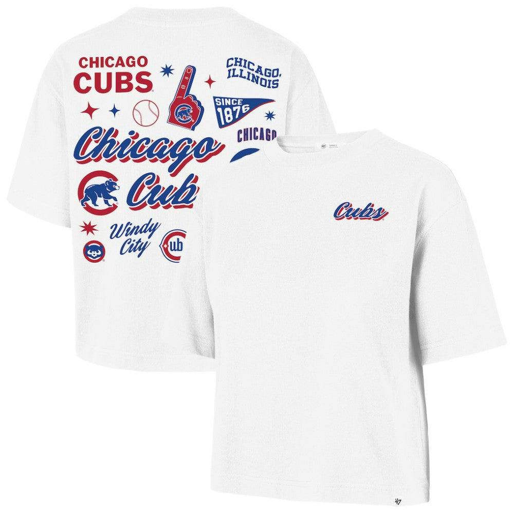 Chicago Cubs '47 Women's Collage Script Reed City T-Shirt - MLB