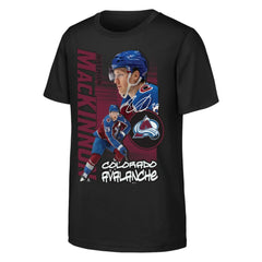 Nathan MacKinnon Colorado Avalanche Outerstuff Youth Playmaker T-Shirt - Black - NHL
