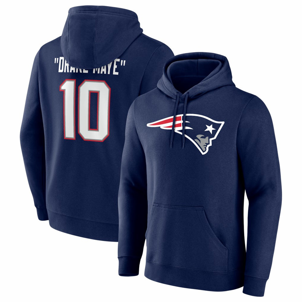 Drake Maye New England Patriots Nickname Hoodie Navy | NFL