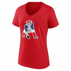 Drake Maye New England Patriots Women's Nickname V-Neck T-Shirt Red | NFL