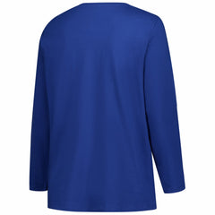Denver Broncos Women's Plus Size Primary Logo Long Sleeve Scoop Neck T-Shirt Royal | Fanatics