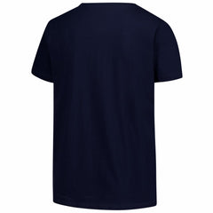 New England Patriots Women's Plus Size Arch Over Logo V-Neck T-Shirt Navy | Fanatics