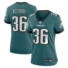 Brian Westbrook Philadelphia Eagles Women's Team Retired Game Jersey Midnight Green | Nike for Sale