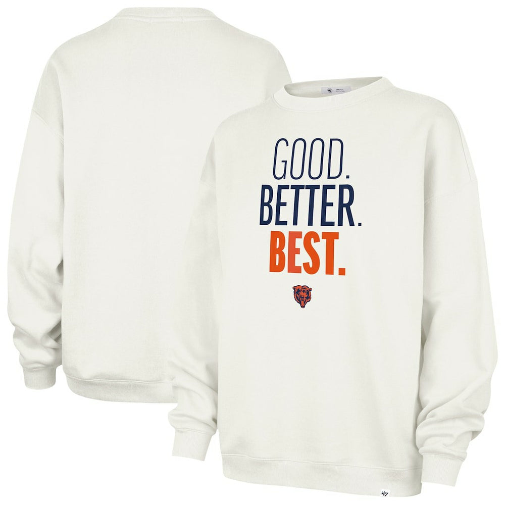 Chicago Bears '47 Women's Good. Better. Best. Imprint Oversized Sweatshirt Cream | 47 brand
