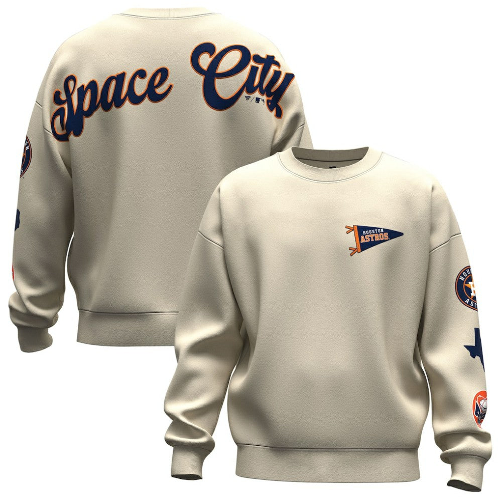 Houston Astros Fanatics Unisex Spirit Jersey Fleece Crewneck Pennant Sweatshirt - MLB