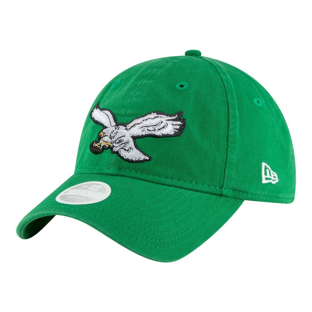 Philadelphia Eagles New Era Women's Throwback 9TWENTY Adjustable Hat Kelly Green | NFL