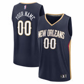 New Orleans Pelicans Fastbreak Custom Jersey Icon Edition Navy - NBA