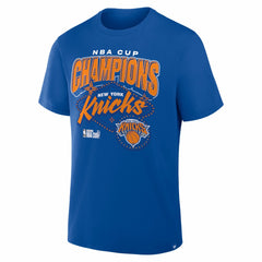 New York Knicks 2025 NBA Cup Champions Legacy T-Shirt Blue - NBA