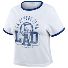 Los Angeles Dodgers WEAR by Erin Andrews Women's Ringer Baby T-Shirt - MLB