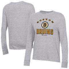 Boston Bruins Champion Women's Core Long Sleeve T-Shirt - Gray - NHL