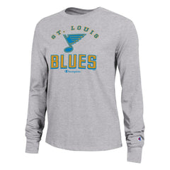 St. Louis Blues Champion Women's Core Long Sleeve T-Shirt - Gray - NHL