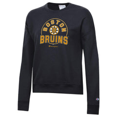 Boston Bruins Champion Women's Powerblend Fleece Sweatshirt - Black - NHL