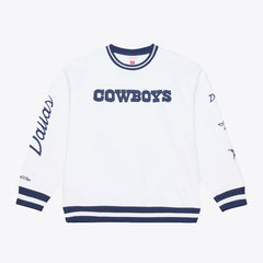 Dallas Cowboys White Out Fleece Sweatshirt White | Mitchell & Ness