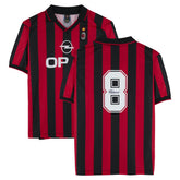 Frank Rijkaard AC Milan Autographed Red/Black Home Jersey Icons - FIFA World CUP